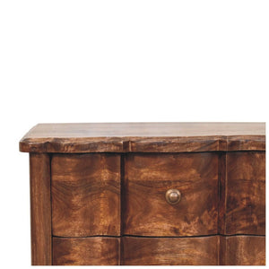HomeRoots 25" Brown Solid Wood Two Drawer Nightstand - Stylish Storage Solution for Any Room, Modern Design 701725
