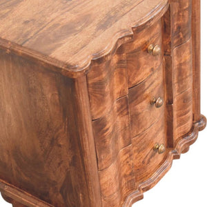 HomeRoots 25" Brown Solid Wood Two Drawer Nightstand - Stylish Storage Solution for Any Room, Modern Design 701725