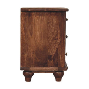 HomeRoots 25" Brown Solid Wood Two Drawer Nightstand - Stylish Storage Solution for Any Room, Modern Design 701725