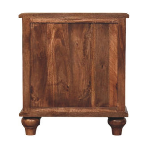 HomeRoots 25" Brown Solid Wood Two Drawer Nightstand - Stylish Storage Solution for Any Room, Modern Design 701725