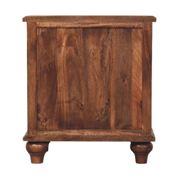 HomeRoots 25" Brown Solid Wood Two Drawer Nightstand - Stylish Storage Solution for Any Room, Modern Design 701725