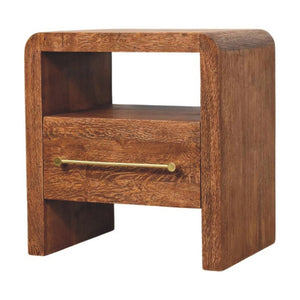HomeRoots 23" Brown Solid Wood Nightstand with Two Drawers - Stylish Compact Design for Organized Spaces 701726