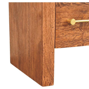 HomeRoots 23" Brown Solid Wood Nightstand with Two Drawers - Stylish Compact Design for Organized Spaces 701726