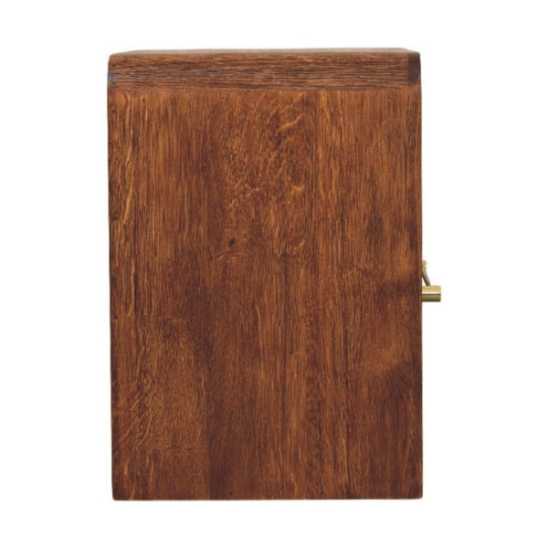 HomeRoots 23" Brown Solid Wood Nightstand with Two Drawers - Stylish Compact Design for Organized Spaces 701726