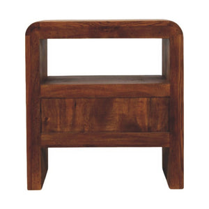 HomeRoots 23" Brown Solid Wood Nightstand with Two Drawers - Stylish Compact Design for Organized Spaces 701726