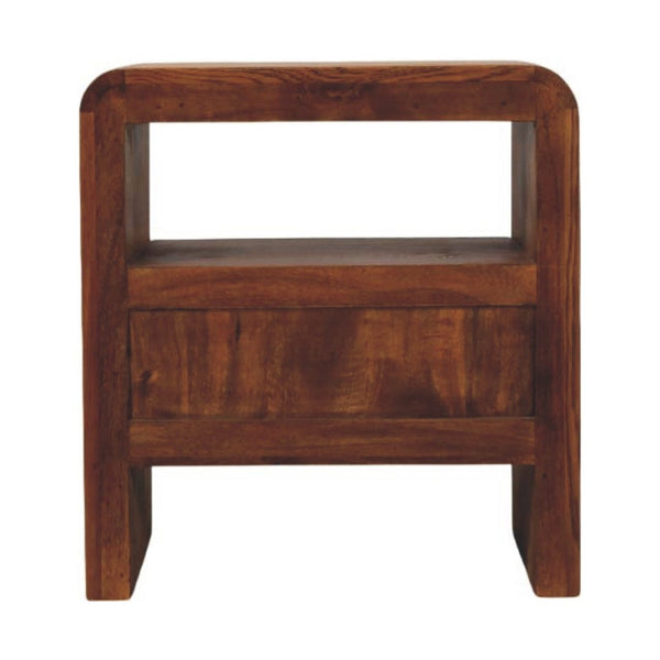 HomeRoots 23" Brown Solid Wood Nightstand with Two Drawers - Stylish Compact Design for Organized Spaces 701726