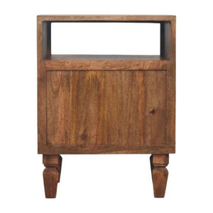 HomeRoots 24" Brown Solid Wood Two Drawer Nightstand - Stylish, Durable Storage Table for Modern Living Spaces 701727