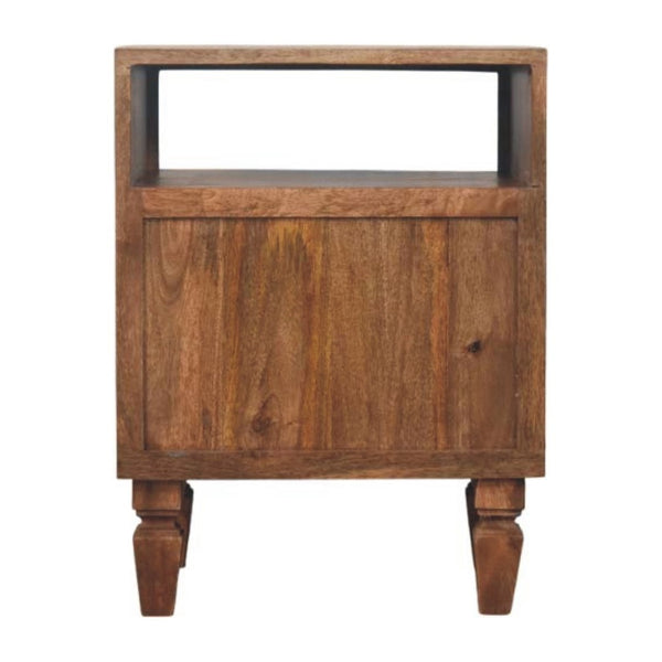 HomeRoots 24" Brown Solid Wood Two Drawer Nightstand - Stylish, Durable Storage Table for Modern Living Spaces 701727
