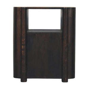 HomeRoots 23" Brown Solid Wood Two-Drawer Nightstand - Timeless Design with Open Shelf & Spacious Storage Solutions 701728