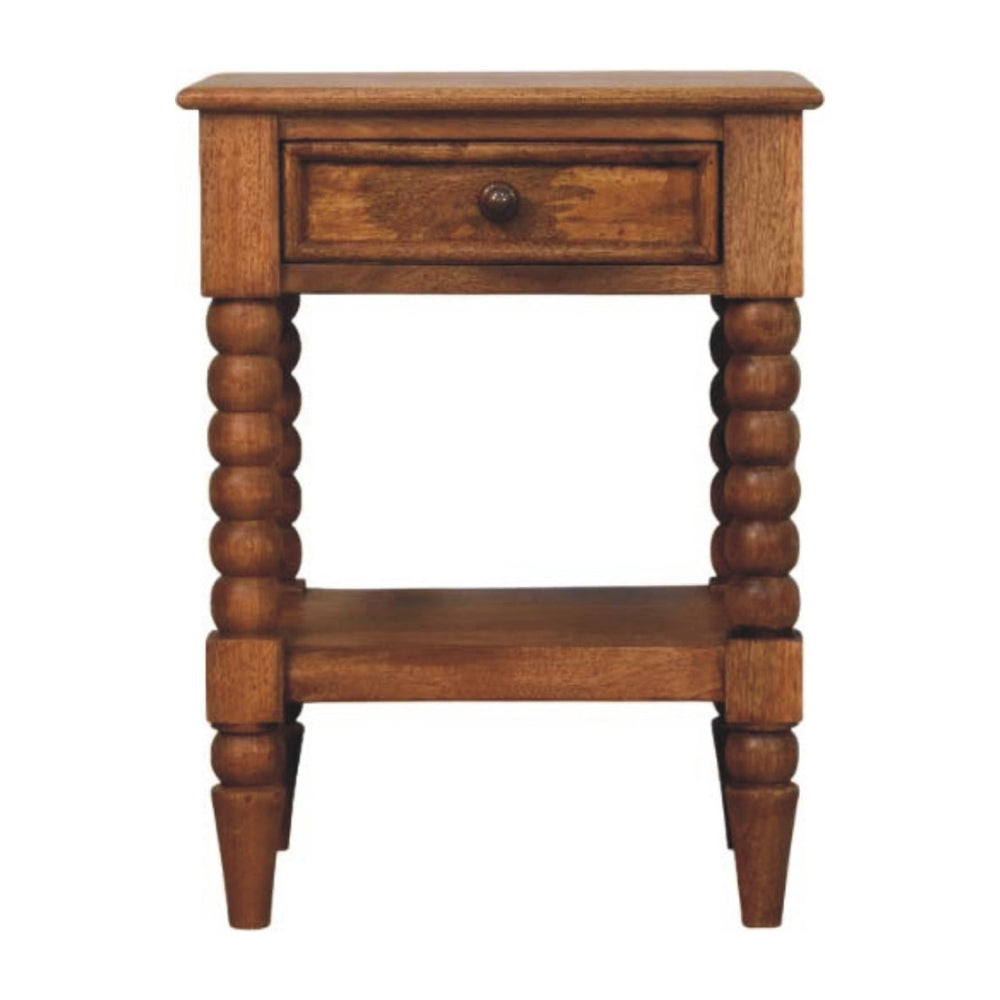 HomeRoots 24" Brown Solid Wood Nightstand with Two Drawers, Modern Design and Versatile Storage Solutions 701729