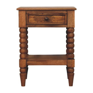 HomeRoots 24" Brown Solid Wood Nightstand with Two Drawers, Modern Design and Versatile Storage Solutions 701729