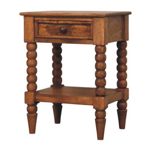 HomeRoots 24" Brown Solid Wood Nightstand with Two Drawers, Modern Design and Versatile Storage Solutions 701729