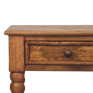 HomeRoots 24" Brown Solid Wood Nightstand with Two Drawers, Modern Design and Versatile Storage Solutions 701729