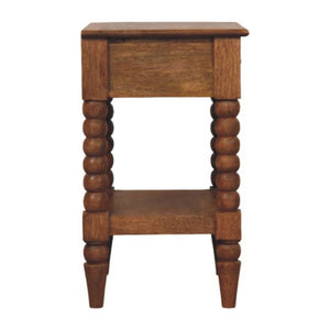 HomeRoots 24" Brown Solid Wood Nightstand with Two Drawers, Modern Design and Versatile Storage Solutions 701729