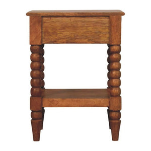 HomeRoots 24" Brown Solid Wood Nightstand with Two Drawers, Modern Design and Versatile Storage Solutions 701729