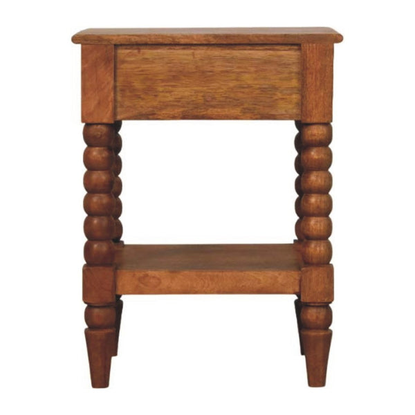 HomeRoots 24" Brown Solid Wood Nightstand with Two Drawers, Modern Design and Versatile Storage Solutions 701729