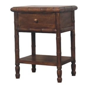 HomeRoots 24" Solid Wood Two Drawer Nightstand - Modern, Versatile Bedside Table with Open Shelf & Storage 701730