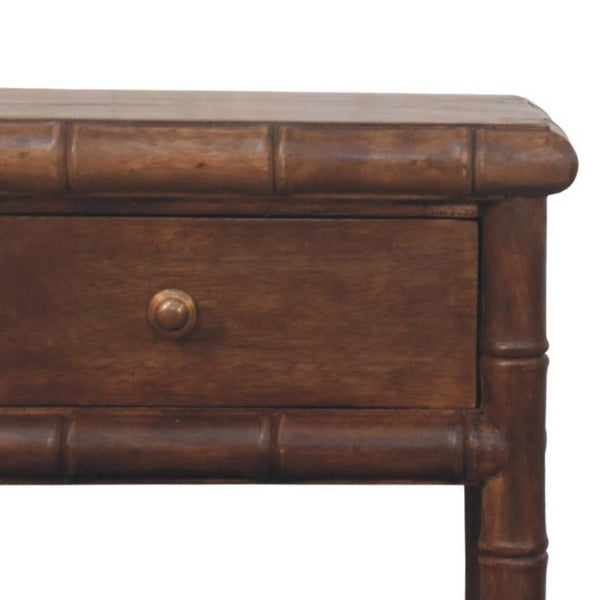 HomeRoots 24" Solid Wood Two Drawer Nightstand - Modern, Versatile Bedside Table with Open Shelf & Storage 701730
