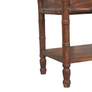 HomeRoots 24" Solid Wood Two Drawer Nightstand - Modern, Versatile Bedside Table with Open Shelf & Storage 701730