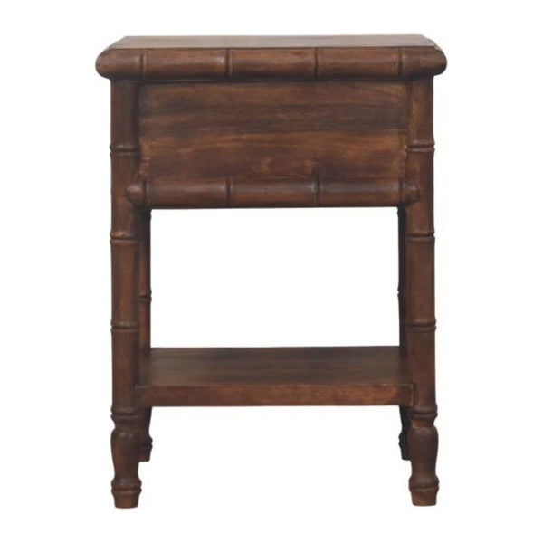 HomeRoots 24" Solid Wood Two Drawer Nightstand - Modern, Versatile Bedside Table with Open Shelf & Storage 701730