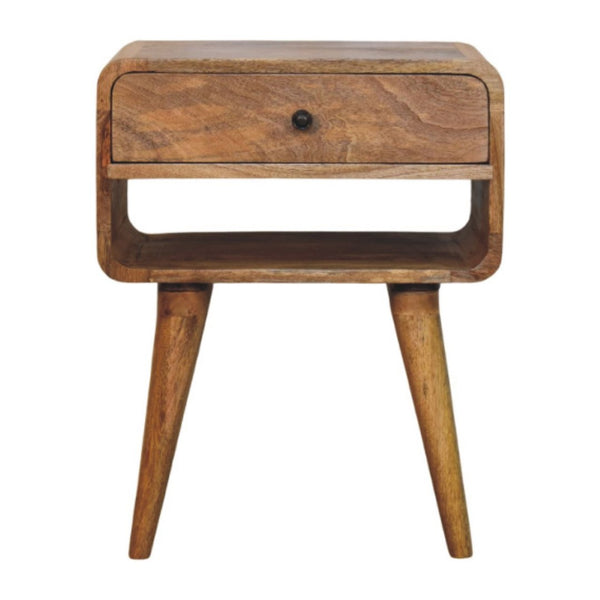 HomeRoots 22" Brown Solid Wood Nightstand with Two Drawers - Stylish, Durable Storage for Any Space 701732