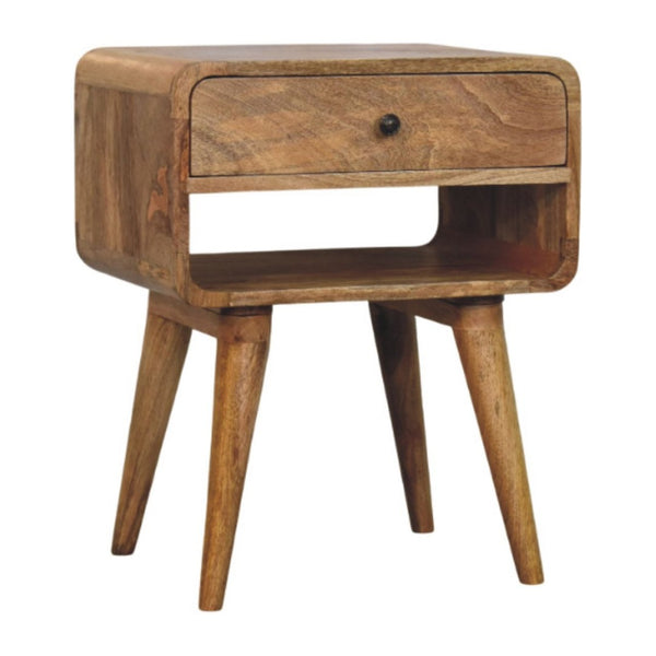 HomeRoots 22" Brown Solid Wood Nightstand with Two Drawers - Stylish, Durable Storage for Any Space 701732