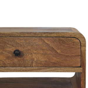 HomeRoots 22" Brown Solid Wood Nightstand with Two Drawers - Stylish, Durable Storage for Any Space 701732