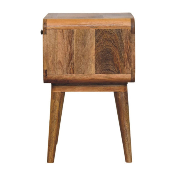 HomeRoots 22" Brown Solid Wood Nightstand with Two Drawers - Stylish, Durable Storage for Any Space 701732