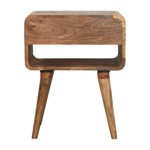 HomeRoots 22" Brown Solid Wood Nightstand with Two Drawers - Stylish, Durable Storage for Any Space 701732