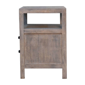 HomeRoots 24" Solid Wood Nightstand with Two Drawers and Open Shelf - Stylish Storage for Any Room Decor 701733