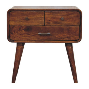 HomeRoots 22" Brown Solid Wood Two Drawer Nightstand - Stylish Storage Solution for Modern Bedrooms & Living Spaces 701734