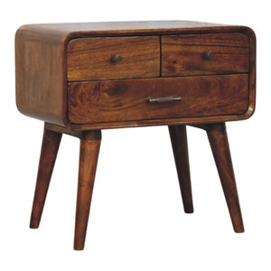 HomeRoots 22" Brown Solid Wood Two Drawer Nightstand - Stylish Storage Solution for Modern Bedrooms & Living Spaces 701734