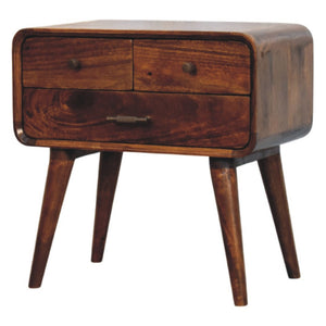 HomeRoots 22" Brown Solid Wood Two Drawer Nightstand - Stylish Storage Solution for Modern Bedrooms & Living Spaces 701734
