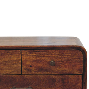 HomeRoots 22" Brown Solid Wood Two Drawer Nightstand - Stylish Storage Solution for Modern Bedrooms & Living Spaces 701734