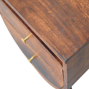 HomeRoots 21" Brown Solid Wood Nightstand with Two Drawers – Modern Design, Compact, Versatile Storage Solution 701735