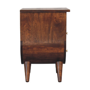 HomeRoots 21" Brown Solid Wood Nightstand with Two Drawers – Modern Design, Compact, Versatile Storage Solution 701735