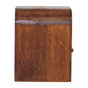 HomeRoots 18" Brown Solid Wood Nightstand with Two Drawers - Modern Compact Design for Versatile Storage Solutions 701736