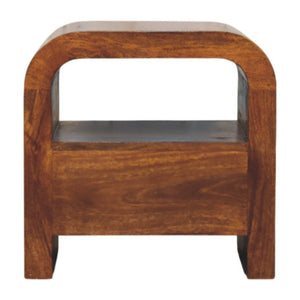 HomeRoots 18" Brown Solid Wood Nightstand with Two Drawers - Modern Compact Design for Versatile Storage Solutions 701736