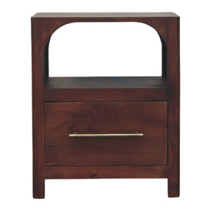 HomeRoots 22" Brown Solid Wood Nightstand with Two Drawers – Compact, Stylish Storage for Any Room Decor 701738