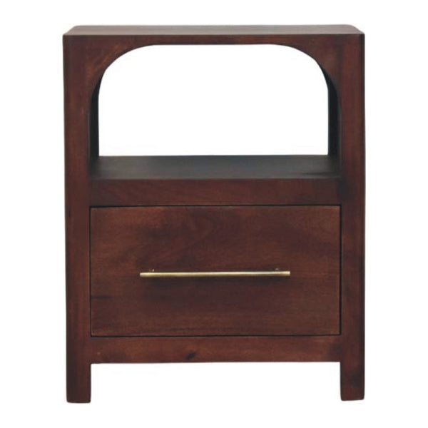 HomeRoots 22" Brown Solid Wood Nightstand with Two Drawers – Compact, Stylish Storage for Any Room Decor 701738