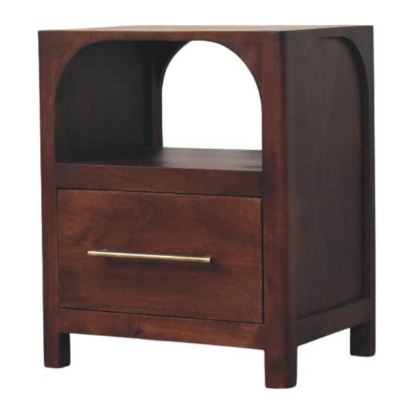 HomeRoots 22" Brown Solid Wood Nightstand with Two Drawers – Compact, Stylish Storage for Any Room Decor 701738
