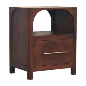 HomeRoots 22" Brown Solid Wood Nightstand with Two Drawers – Compact, Stylish Storage for Any Room Decor 701738