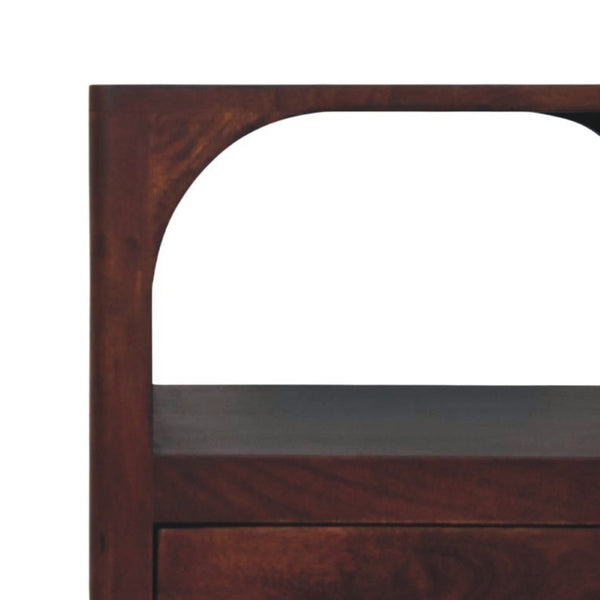 HomeRoots 22" Brown Solid Wood Nightstand with Two Drawers – Compact, Stylish Storage for Any Room Decor 701738