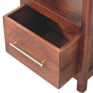 HomeRoots 22" Brown Solid Wood Nightstand with Two Drawers – Compact, Stylish Storage for Any Room Decor 701738
