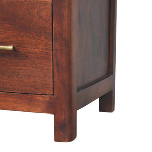 HomeRoots 22" Brown Solid Wood Nightstand with Two Drawers – Compact, Stylish Storage for Any Room Decor 701738