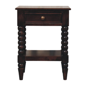 HomeRoots 24" Brown Solid Wood Nightstand with Two Drawers – Elegant Storage & Versatile Accent Table Design 701740