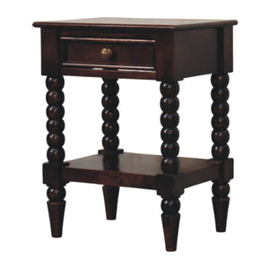 HomeRoots 24" Brown Solid Wood Nightstand with Two Drawers – Elegant Storage & Versatile Accent Table Design 701740