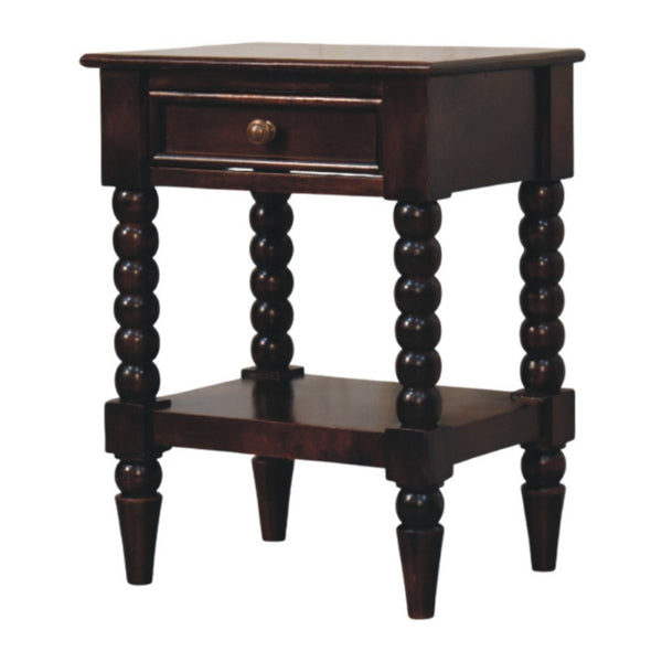 HomeRoots 24" Brown Solid Wood Nightstand with Two Drawers – Elegant Storage & Versatile Accent Table Design 701740