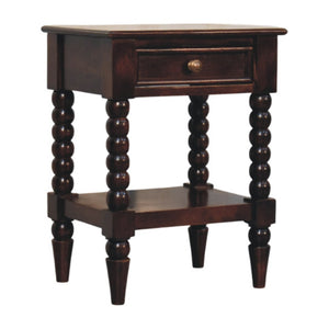 HomeRoots 24" Brown Solid Wood Nightstand with Two Drawers – Elegant Storage & Versatile Accent Table Design 701740