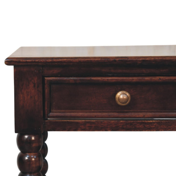 HomeRoots 24" Brown Solid Wood Nightstand with Two Drawers – Elegant Storage & Versatile Accent Table Design 701740